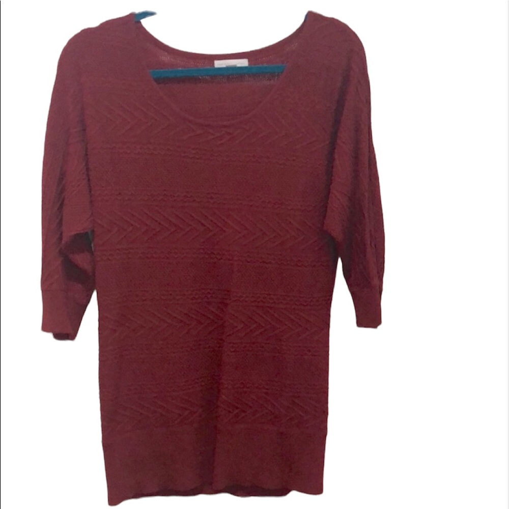 NY & Company | EUC Dark Red Scoop Neck Sweater